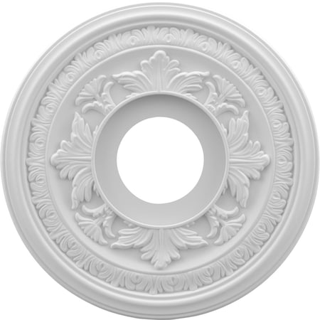 Ekena Millwork 13 in OD x 3 1/2 in ID x 3/4 in P Baltimore Thermoformed PVC Ceiling Medallion Fits Canopies up to 5 1/4 in CMP13BA